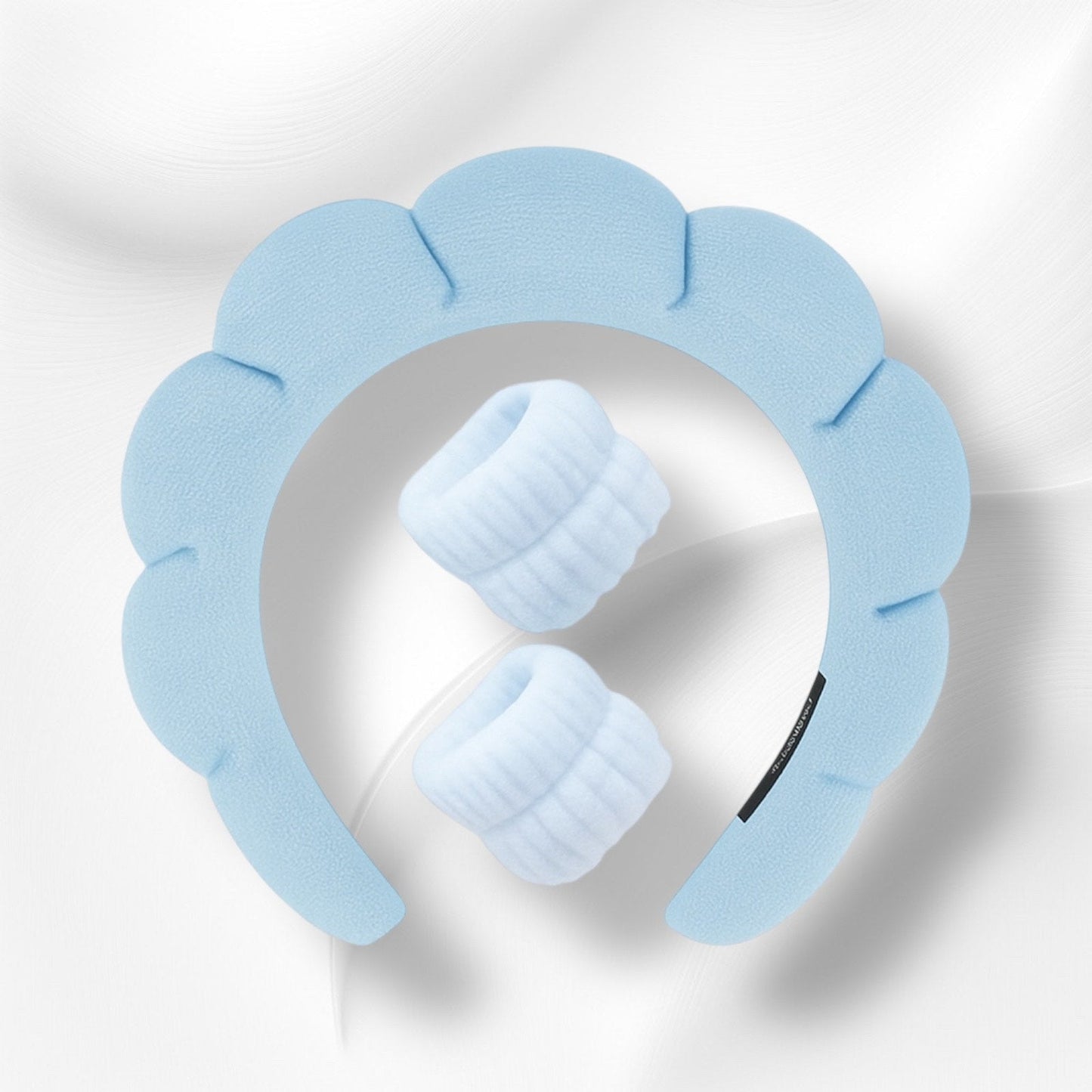 Set de Cintillo para Skincare Azul, set de skincare, accesorios cintillo, ideal para rutinas de cuidado facial y skincare