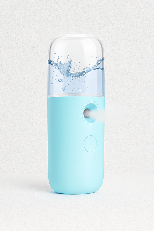 Humidificador Azul, humidificador de skincare, skincare humidificador spray, ideal para rutinas de cuidado facial y skincare