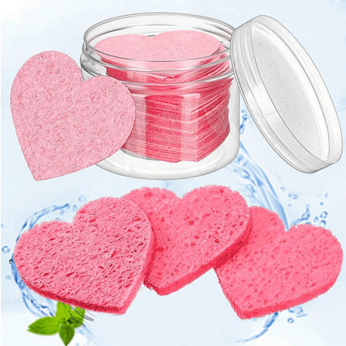 Esponjas Faciales de Corazón Rosa