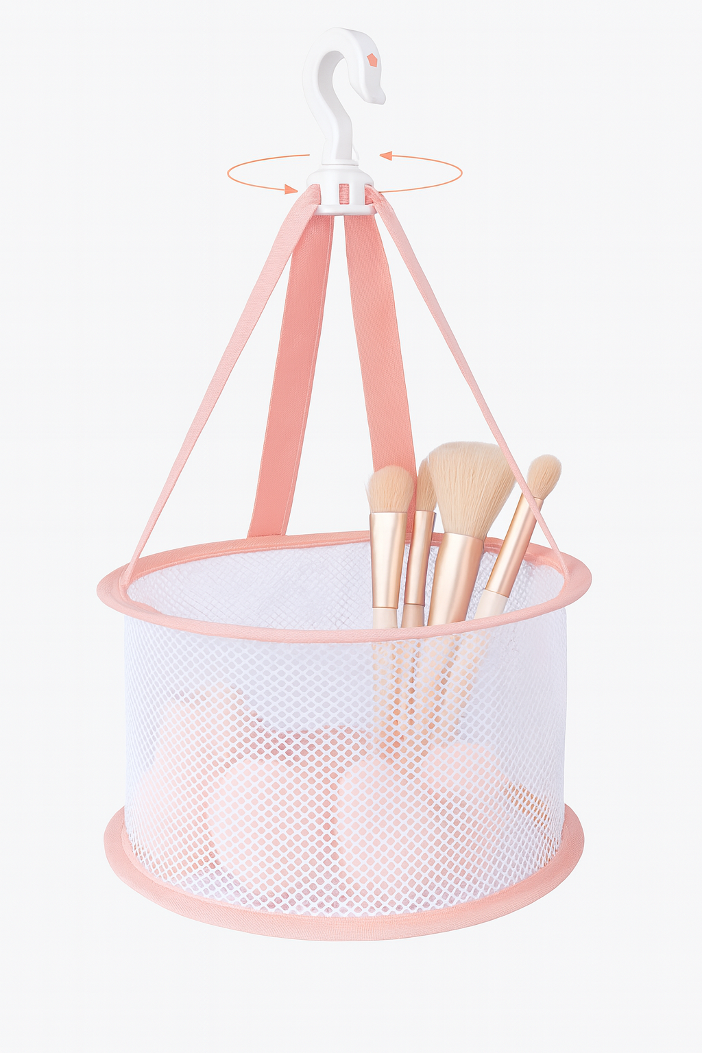 Sostenedor para Colgar Rosado, sostenedor de maquillaje, accesorios maquillaje, ideal para rutinas de cuidado facial y skincare