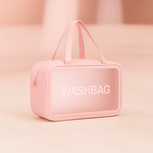 Portamaquillaje Washbag Rosado, portamaquillaje de maquillaje, accesorios portamaquillaje maquillaje, ideal para rutinas de cuidado facial y skincare